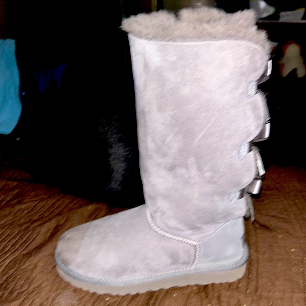 UGG Bailey Bow Suede Tall Water-Resistant Boots